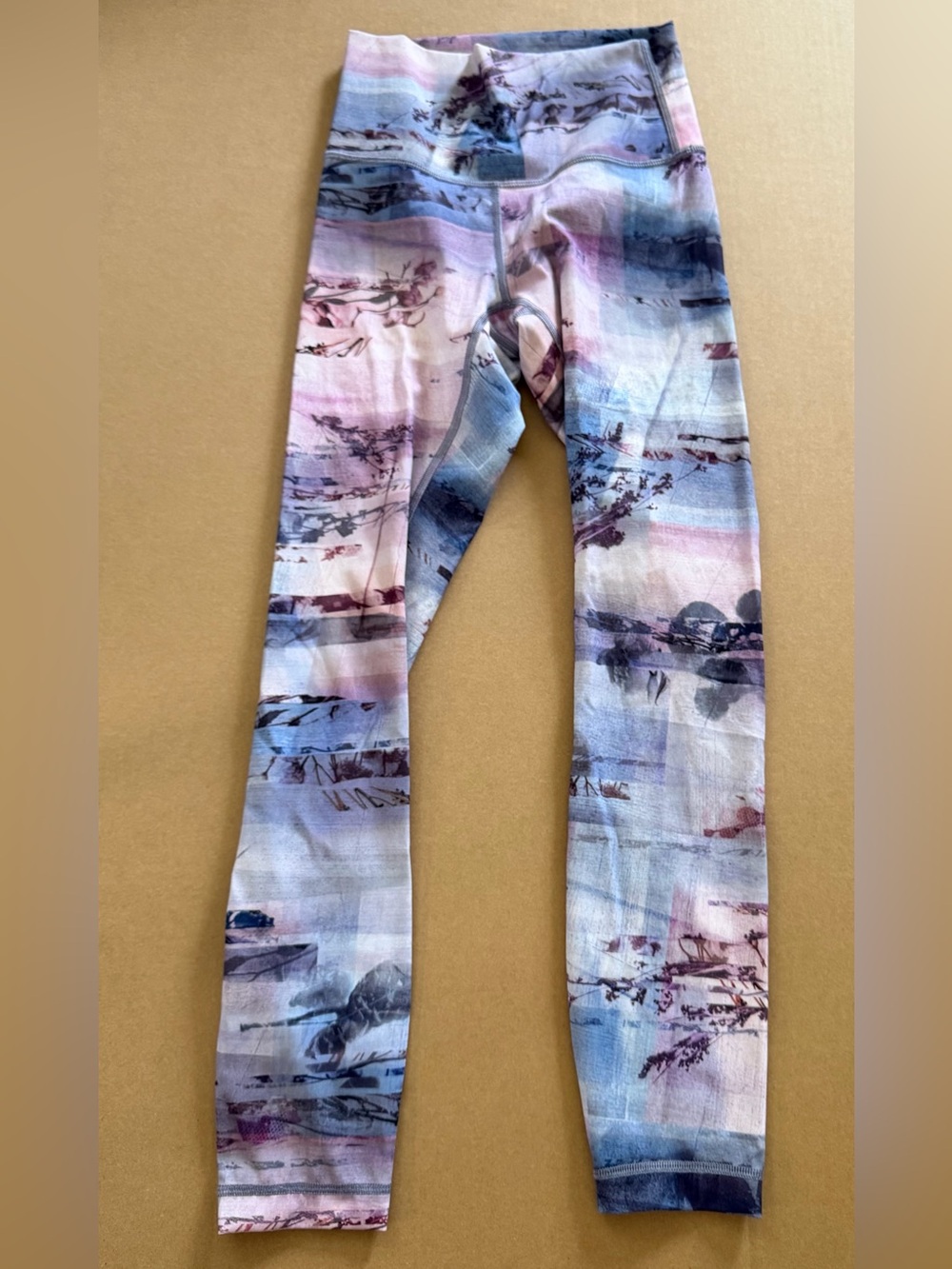 lululemon athletica Girls' Pastel Landscape Print Leggings - Pink, Blue & Purple